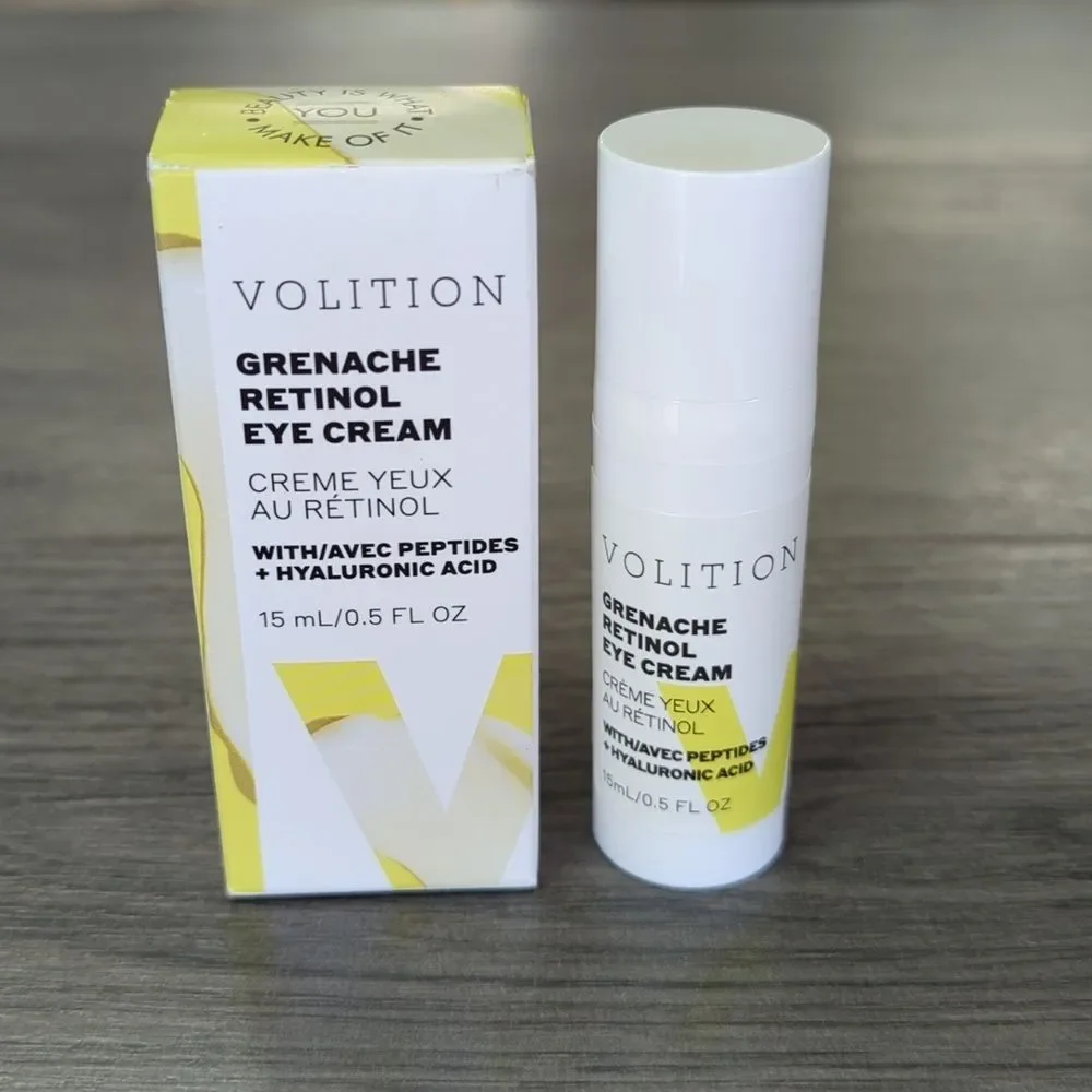 VOLITION Grenache Retinol Eye Cream with Peptides + Hyaluronic Acid